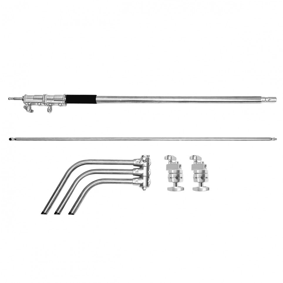 Trípode C-Stand de Acero Inoxidable de 3 metros con Brazo Jirafa