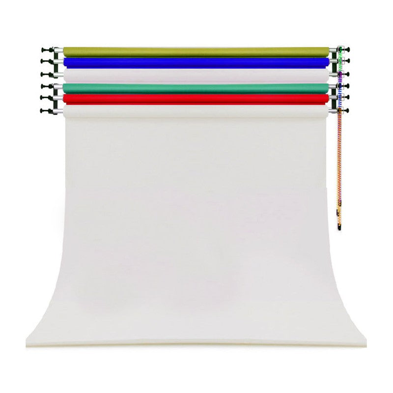 Kit De Soporte Y Rodillos De Pared Para Fondos 6 Puestos