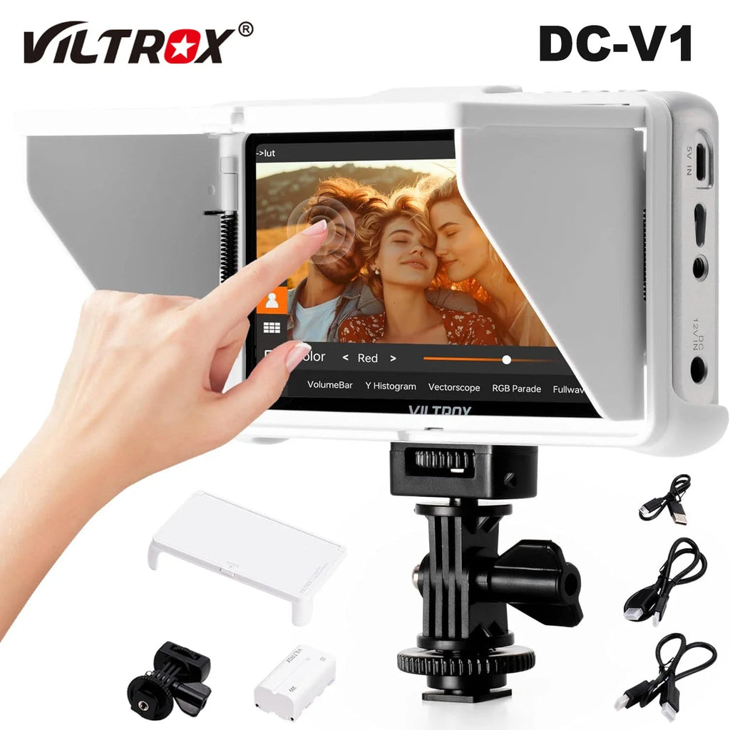 Monitor Para Camaras, Viltrox Entrada y Saldia HDMI, DCV1