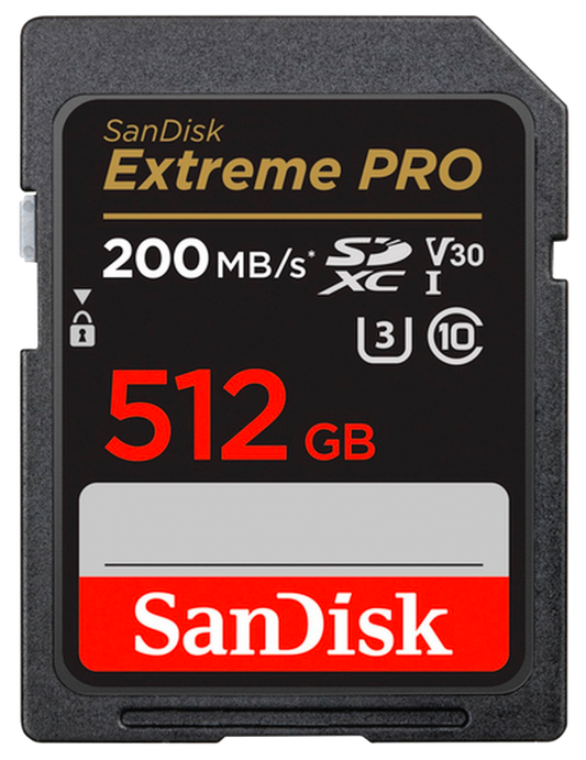 SanDisk Extreme PRO 512GB 200mbs SDXC UHS-I