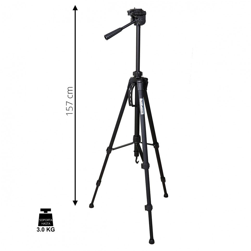 Trípode Weifeng WT-3540 1.5m para Fotografía Video con Soporte para Celular