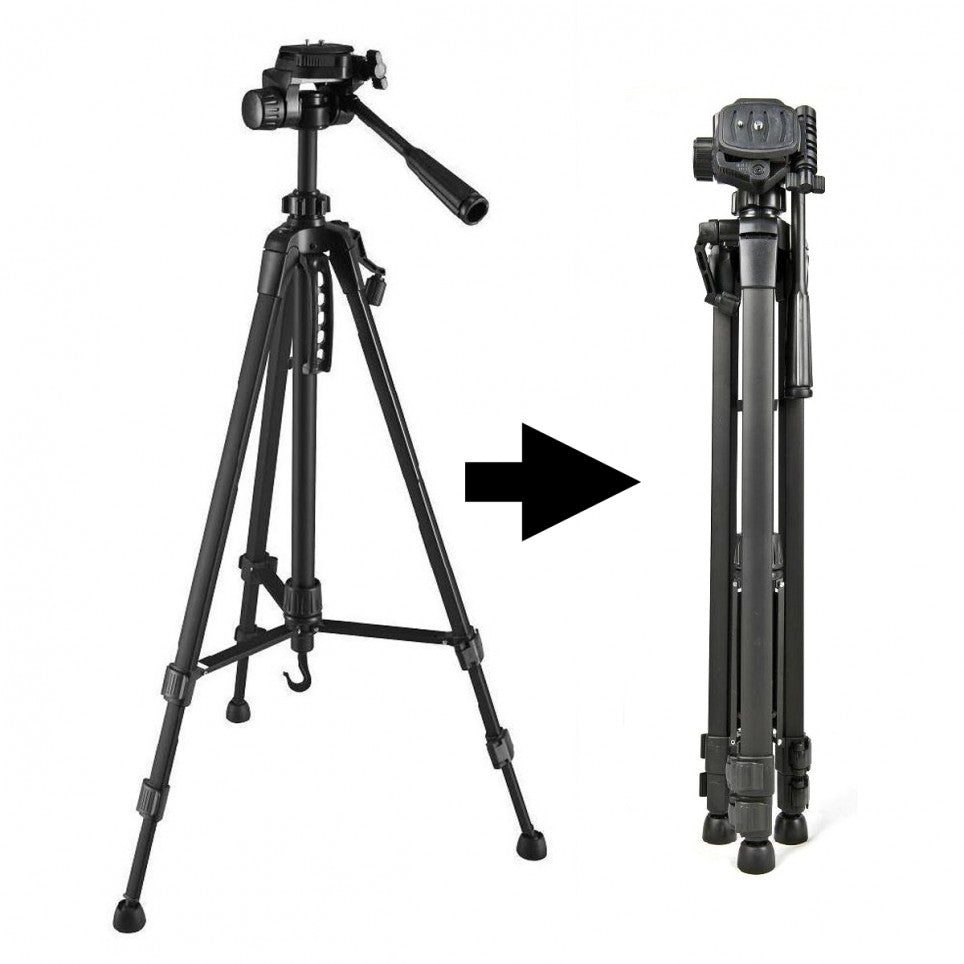 Trípode Weifeng WT-3540 1.5m para Fotografía Video con Soporte para Celular