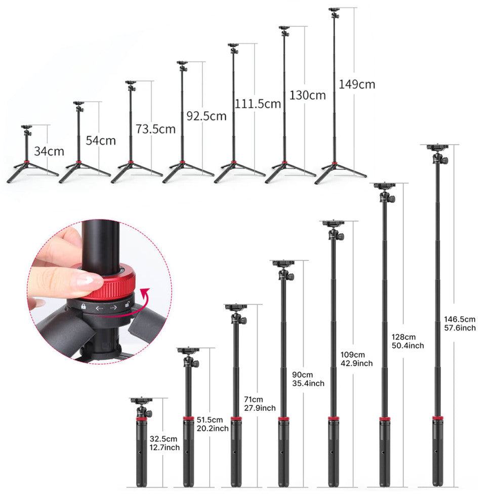 Tripode Extensible Todo-en-1 Ulanzi MT-44