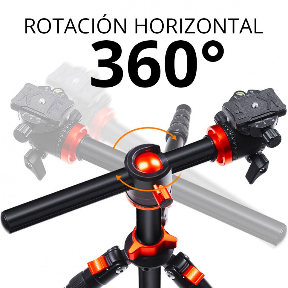 Tripode 360° 185cm Cenital 2-en-1 K&F
