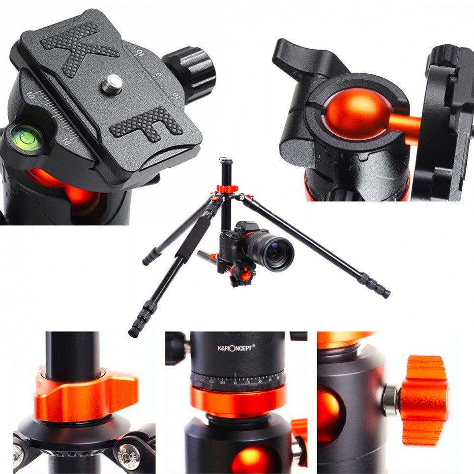 Tripode 360° 185cm Cenital 2-en-1 K&F