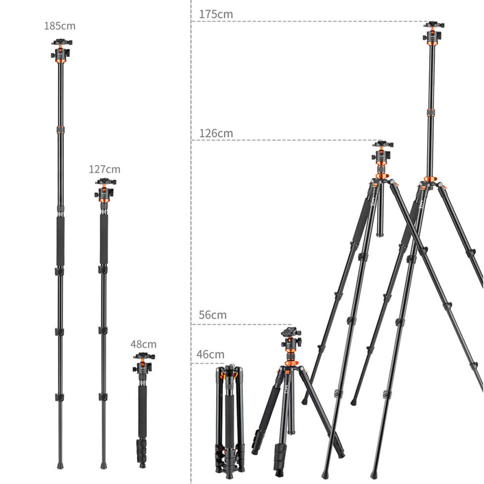 Tripode K&F 360° 2-en-1 Monopie